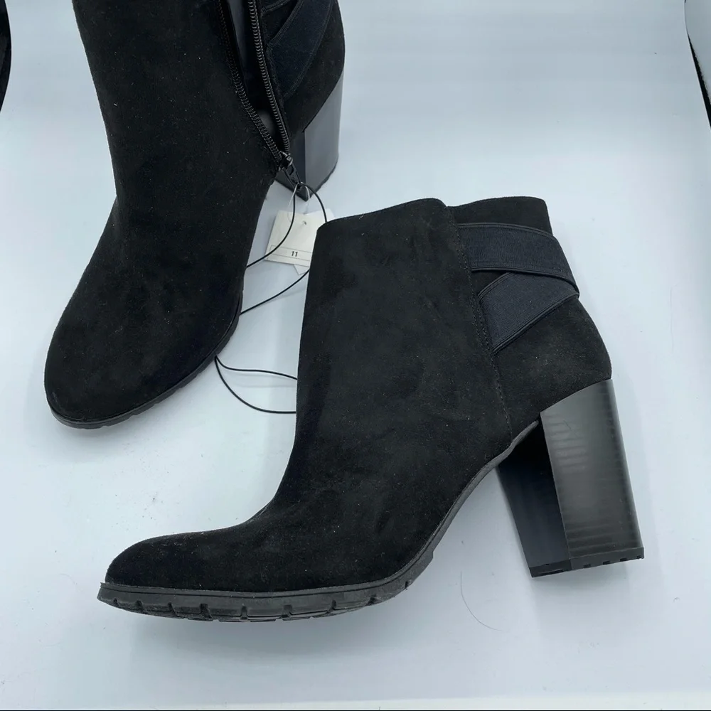 Target A New Day Black Faux Suede Ankle Boots 11